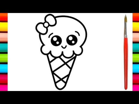 How to draw cute icecream ๐ฆ|| Drawing, Painting & Coloring For Kids and Toddlers_ Child Art ๐จ#art