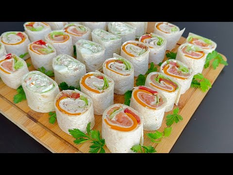 Prepare these Wraps in 5 minutes! Simple, Quick and Delicious! Ideal for your Aperitifs!