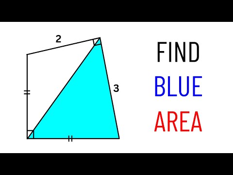 Math Olympiad Geometry Problem | Find the blue shaded area | Important Geometry skills Explained