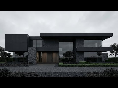 Black Minimalism: The Full Process of Building and Interior Design (Complete Timelapse)