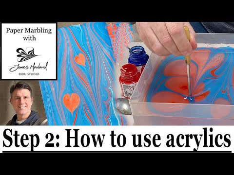 Acrylic Paper Marbling for Beginners, Step 2: How to use acrylics for paper marbling