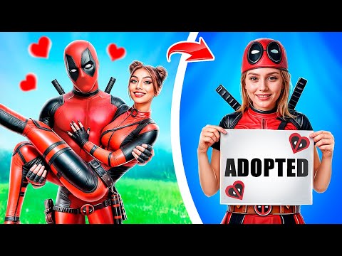 I was Adopted by Deadpool's Family! Extreme Makeover! Deadpool vs Superheroes!
