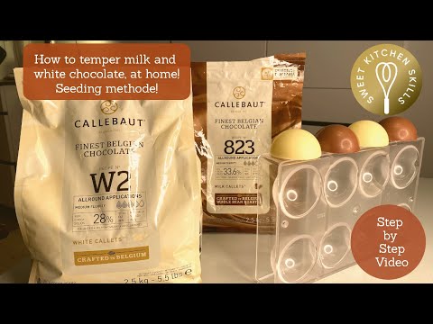 How to Temper Milk and White Chocolate at Home,. Seeding method..