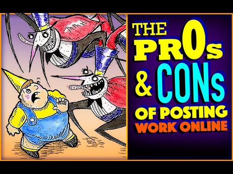 The PROs & CONs of Posting Work Online   |    #inktober2025