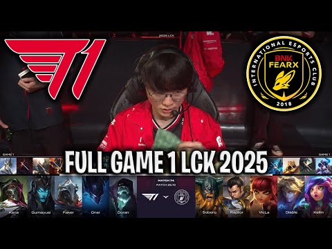 DORAN IN ZEUS MODE!🔥 - T1 vs BFX GAME 1 LCK SPRING 2025 W8D2 | T1 vs BNK FEARX G1 LCK 2025