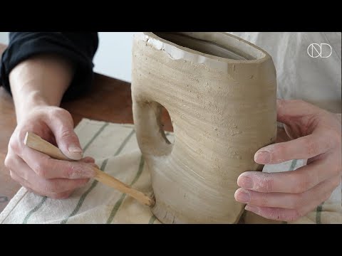 물레로 비정형 도자기 화병 만들기 : Making a ceramic vase on the Wheel [ONDO STUDIO]