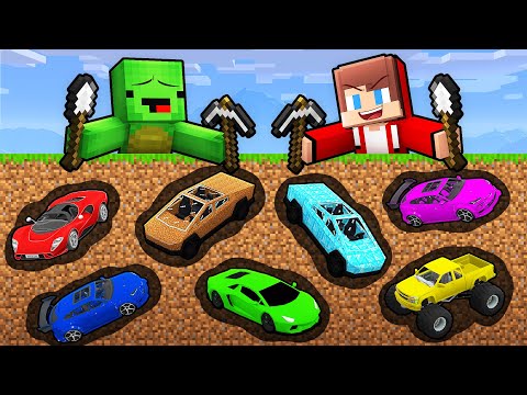 Mikey vs JJ Car Mine Battle Challenge in Minecraft (Maizen)