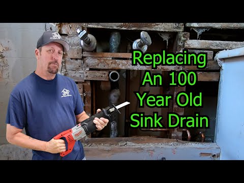 Real Plumber Replaces 100+ Year Old Sink Drain!