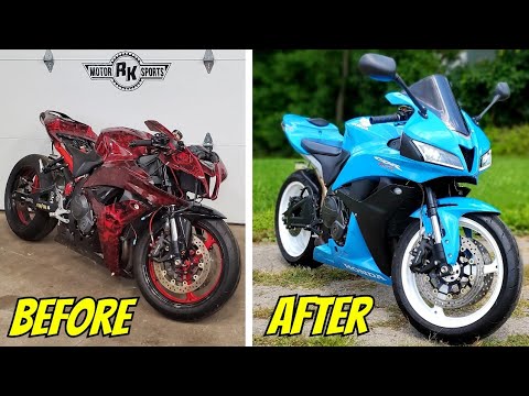 2007 CBR 600RR WRECKED Bike REBUILD (Complete Rebuild Timelapse) Start to Finish