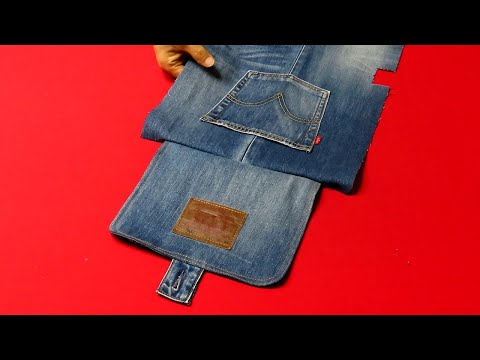 DIY안입는 청바지로 "플랩 크로스백" 만들기!/"Flap Cross Bag"/made of old jeans