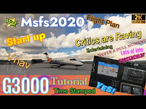 Msfs2020 *G3000* Cessna Longitude Tutorial! Cold and dark, Fpl, Vnav,  Auto throttle & Ils Approach!