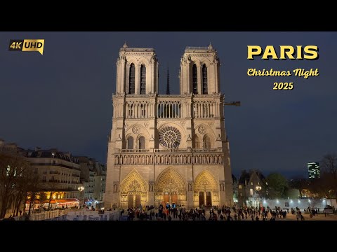 🇫🇷 Christmas in Paris 2025 🎄 Notre Dame Evening Tour | Peaceful Interior & Holiday Markets