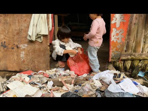 【一家七口隐居深山】懂事的孩子们收拾家里卫生，破旧的家也要温馨#农村生活#vlog#山居生活