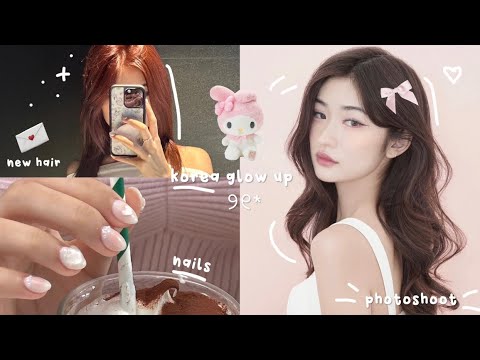 GLOW UP IN KOREA ୨୧ : dyeing my hair red, personal color test, ID pics, nails by twice’s nail artist