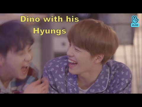 Dino with his Hyungs (SEVENTEEN)