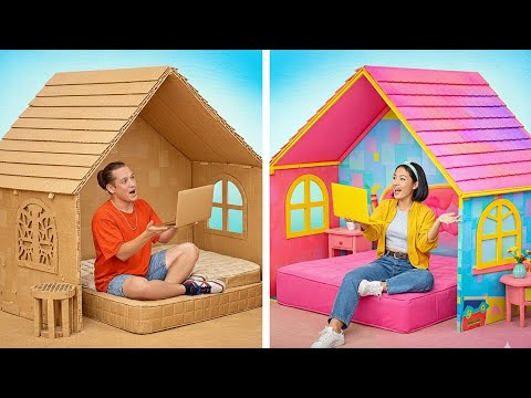 We Built the Best Rooms in 24 Hours! 🏠🌟 DIY Room Makeover Challenge