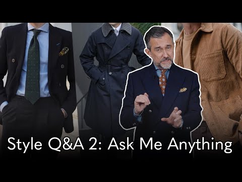 Men’s Style Q&A 2: Black Suits, Raincoats, Essential Shoes, Tie Storage & More