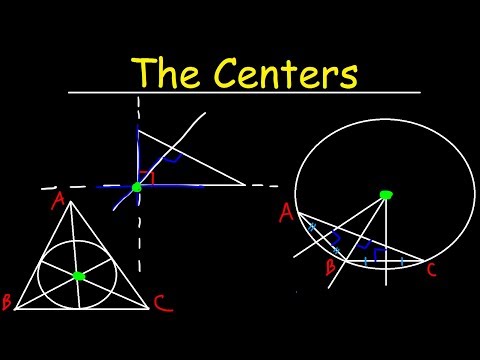 Incenter, Circumcenter, Orthocenter & Centroid of a Triangle - Geometry