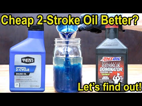 Cheap 2-Stroke Oil Better?  Let's find out!  Amsoil vs SuperTech 2-Cycle Oil.
