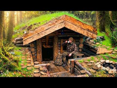 MAN Builds a Hidden Underground Cabin in the Wilderness | @lesnoy_craft8607