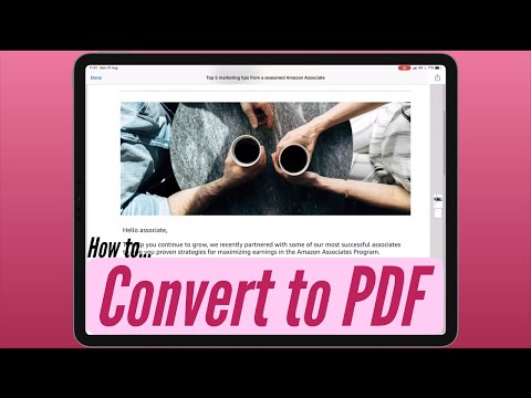 How to Quickly Convert to PDF on the iPad