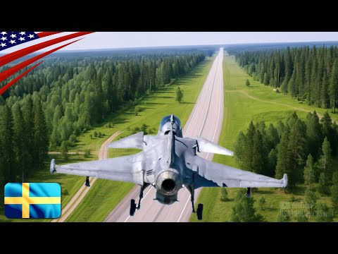 Road Landing & 9G Turns – Insane Swedish Gripen Fighter Maneuvers