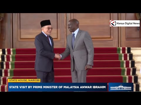 President Ruto Receives Malaysian PM Anwar Ibrahim for a State Visit at State House, Nairobi