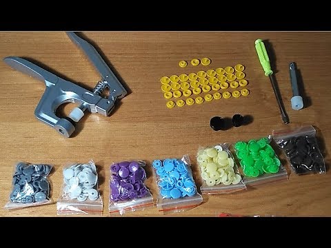 Как установить ПЛАСТИКОВЫЕ кнопочки на одежду. Обзор щипцов для установки ПЛАСТИКОВЫХ кнопок.