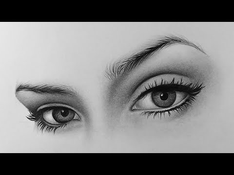 Eye drawing \ How To Draw Realistic Eyes in Easy Way!