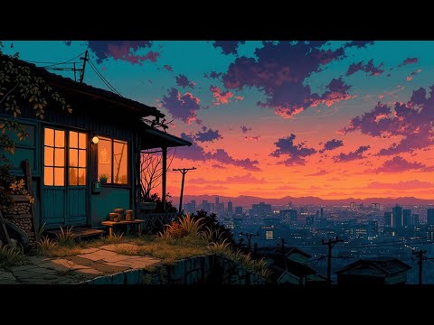 Chill Lofi Beats | Japanese Town Ambience & Golden Hour Hues 🎶 Retro Anime Vibes