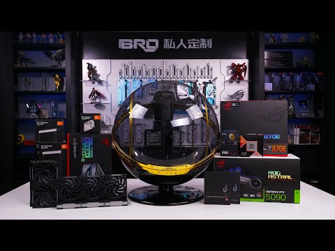 「BRO」4K PC BUILD InWin winbot gold with ROG RTX5090 LC .迎广Winbo金球 #pcbuild #pcgaming