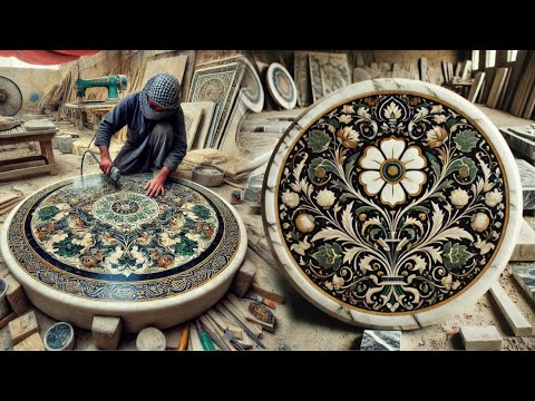 Transforming Marble Pieces into of Craft Hand Carving Assembling a Unique Follower Design Making