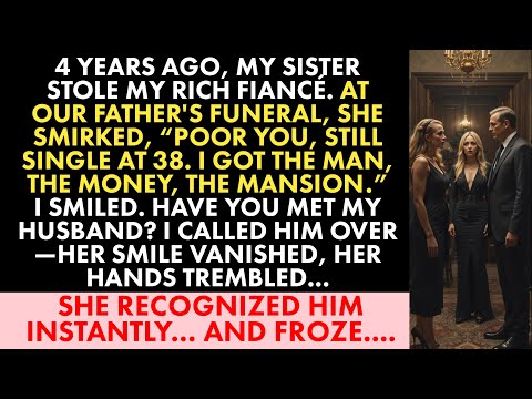 My Sister Took My Fiancé and Mocked Me at Dad’s Funeral—Then Froze When She Saw Who I Married