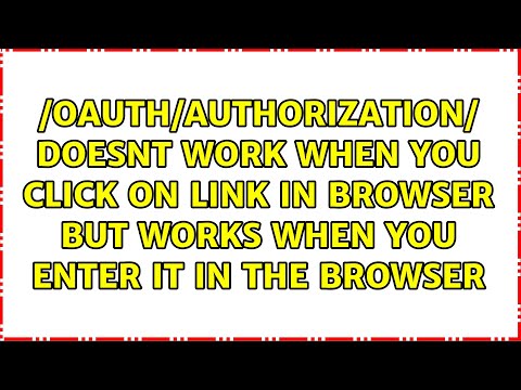 /oauth/authorization/＜service＞ doesnt work when you click on link in browser but works when you...