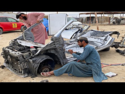 japan Scrapped Cars Are Secretly Rebuilt in poor country is Mind-Blowing and with Amazing skills ||