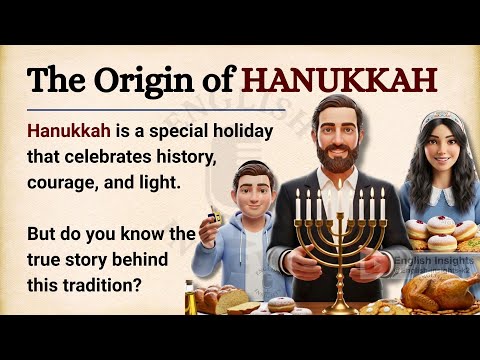 What is Hanukkah? || When is Hanukkah 2025? || Learn English Through Story Level 2 || Graded Reader