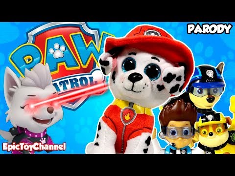 PAW PATROL Nickelodeon Mission Paw Sweetie the Robber Turns Pups Into Giant Paw Patrol Beanie Boos