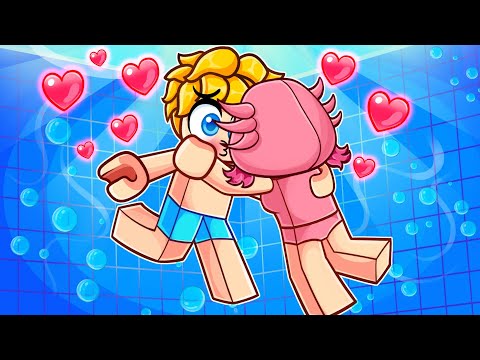 Ukri küsst Sein Crush bei einer Nur Mädchen POOL PARTY in Roblox Snapchat...