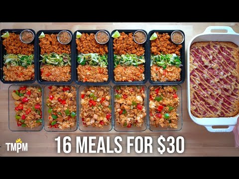 I Meal Prepped 16 Meals for Only $30 | Budget Friendly Meal Prep