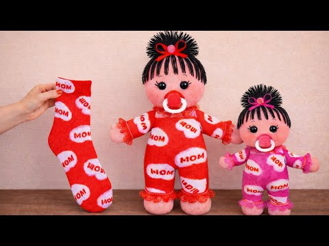 😍Çoraptan Kolay Ve Pratik Oyuncak Bebek Yapımı