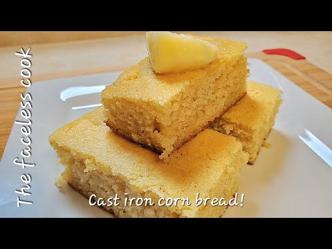 Cast iron corn bread thats buttery, crispy and oh so moist!
