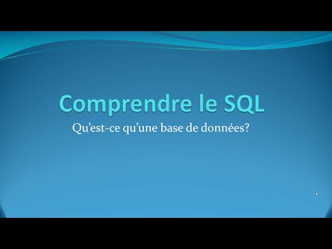 1- Qu'est-ce qu'une Base De Données (BDD) ? - Comprendre le SQL