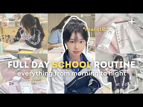 Productive Full day school routine that includes everything 🎒