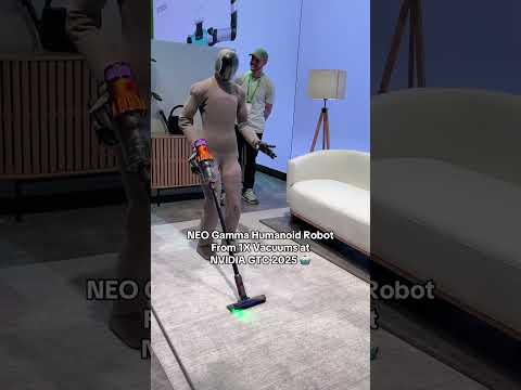 NEO Gamma Humanoid Robot Vacuums at Nvidia GTC 2025