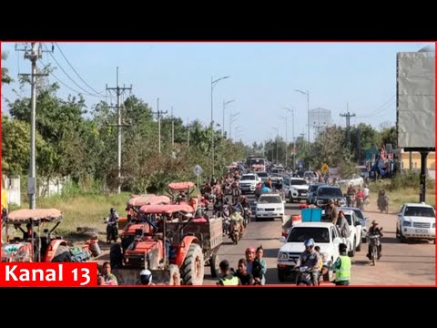 Cambodians are being evacuated en mass after clashes on border with Thailand