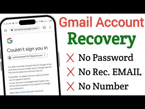 How to recover google account without phone number and recovery email 2025  gmail account recovery |