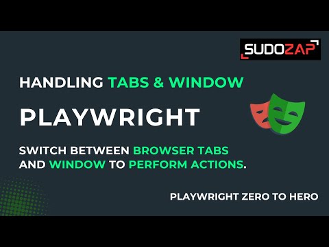 Handle Window and Browser Tabs in Playwright | Switch to New Page | Playwright Tutorial | @sdetchamp