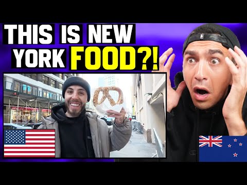 New Zealander Reacts to British Guy Tries New York’s Iconic Foods (Is It Really That Good?)