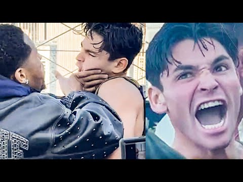 The FULL Devin Haney SMACK & SHOVE THE SH*T OUT OF Ryan Garcia GRAND ARRIVAL • BEST Multiple ANGLES