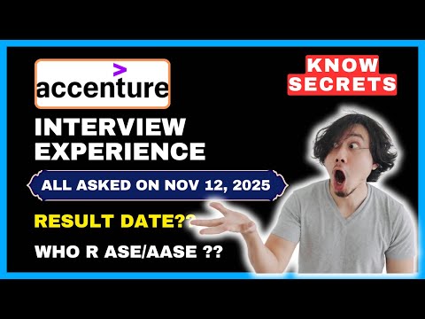 2 experiences! ASE  & AASE | Accenture interview Experience 2025 || Official Mail